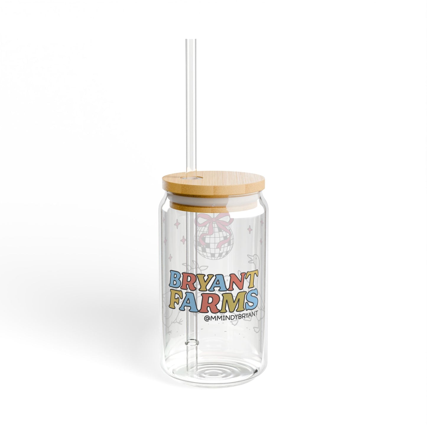 DISCO PARTY AT BRYANT FARMS SIPPER GLASS, 16OZ