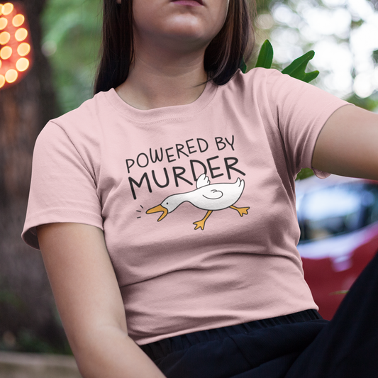 POWERED BY MURDER GOOSE UNISEX GARMENT-DYED HEAVYWEIGHT T-SHIRT