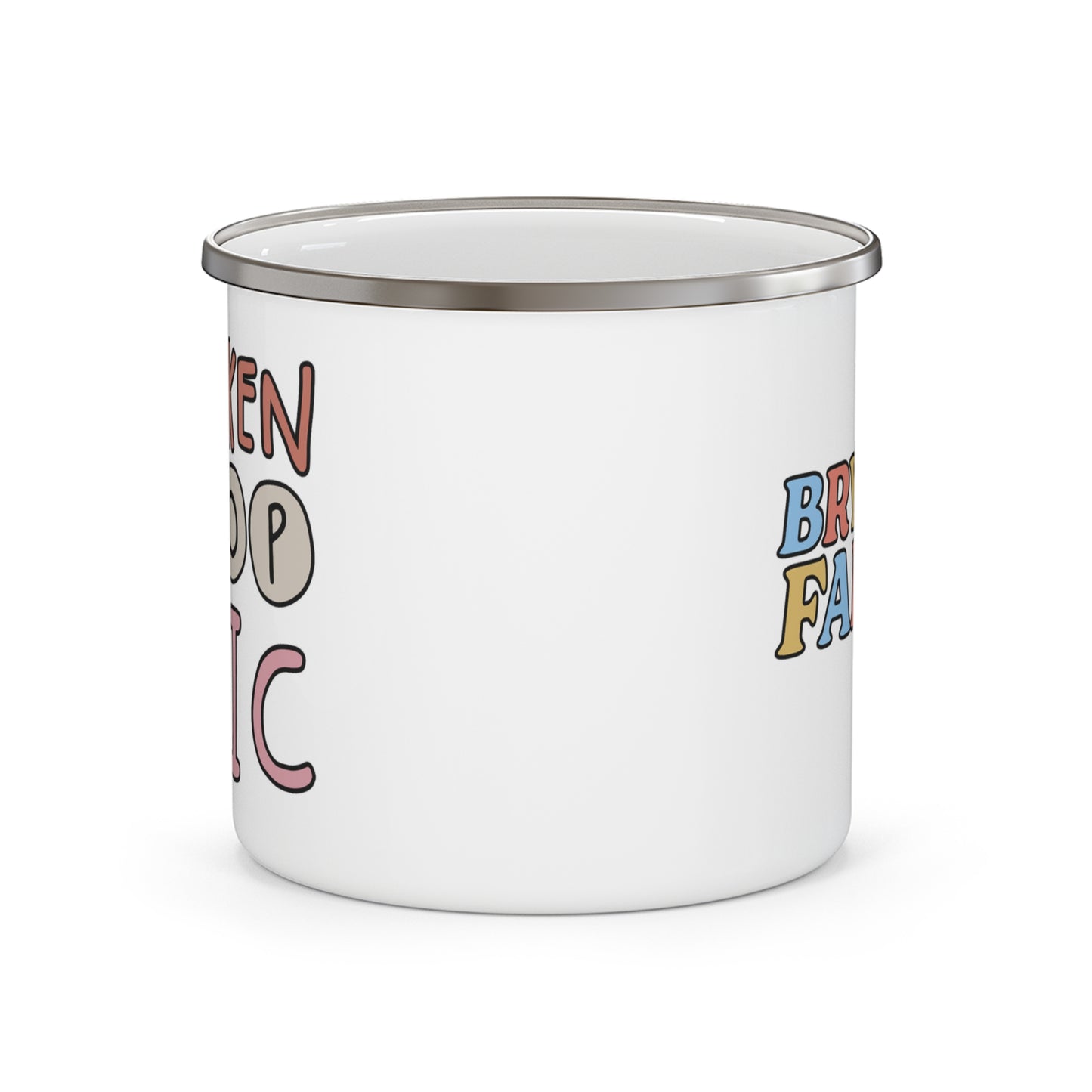 CHICKEN COOP CHIC ENAMEL CAMPING MUG