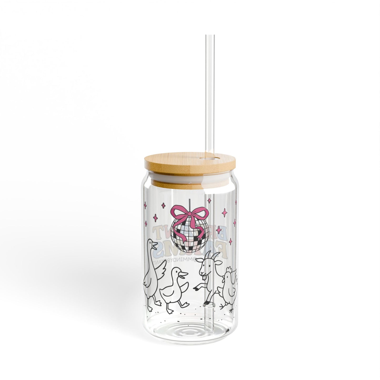 DISCO PARTY AT BRYANT FARMS SIPPER GLASS, 16OZ