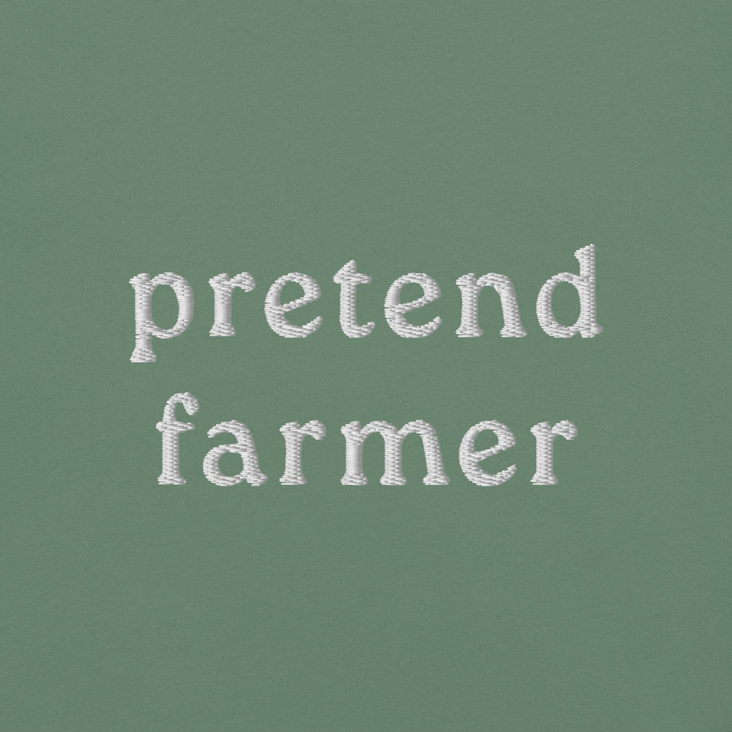 PRETEND FARMER EMBROIDERED UNISEX GARMENT-DYED HEAVYWEIGHT T-SHIRT