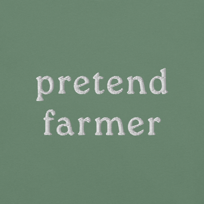 PRETEND FARMER EMBROIDERED UNISEX GARMENT-DYED HEAVYWEIGHT T-SHIRT